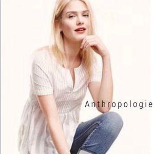 Anthropologie Tylho striped peplum